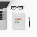 Personalized Notebook - Motivational Typography with Custom Name - back - White - mockup 2