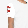 Personalized Kids Sports T-Shirt All Over Printed Products - Expressive with Custom Name - right sleeve - White - mockup 5