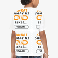 Personalized Kids Sports T-Shirt All Over Printed Products - Graphic with Custom Name - back - White - mockup 3