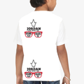 Personalized Kids Sports T-Shirt All Over Printed Products - Typography-focused with Custom Name - back - White - mockup 3
