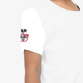 Personalized Kids Sports T-Shirt All Over Printed Products - Typography-focused with Custom Name - right sleeve - White - mockup 5