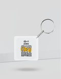 Personalized Keychain - Neutral with Custom Name - back_Square - White - mockup 2