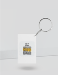 Personalized Keychain - Neutral with Custom Name - back_Rectangle - White - mockup 4