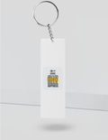 Personalized Keychain - Neutral with Custom Name - front_Slim - Slim - White - mockup 5