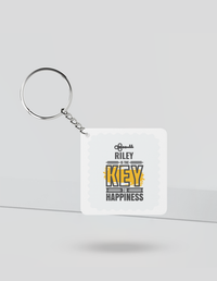 Personalized Keychain - Neutral with Custom Name - Keychain