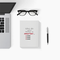 Personalized Notebook - Text-based with Custom Name - back - White - mockup 2