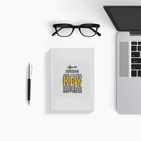 Notebook | A5 | 300 GSM Cover, 70 GSM Pages | 120 Pages, Ruled/Unruled, Soft Binding | Unisex | Typographic | Love | PERSON1 IS THE KEY TO HAPPINESS