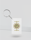 Keychain | Rectangle, Square, Slim | Acrylic UV Printed | Durable, Fade-Proof, Glossy | Dot Art | Child Portrait - front_Rectangle - Rectangle - White - mockup 3