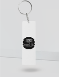 Keychain - Grunge Self-identity - front_Slim - Slim - White - mockup 5