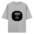 Oversized Standard T-Shirt (Dtg) | Modern | Self-reliance | Self-gift | Empowering - front - Grey Melange - mockup 1