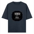 Oversized Standard T-Shirt (Dtg) | Modern | Self-reliance | Self-gift | Empowering - front - Navy Blue - mockup 1