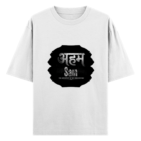 Oversized Standard T-Shirt | Unisex Relaxed Fit | 100% Super Combed Cotton DTG | Soft, Breathable & Durable | Adult | Modern | Self | Identity - front - White - mockup 1