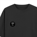 Oversized Standard T-Shirt | Unisex Relaxed Fit | 100% Super Combed Cotton DTG | Soft, Breathable & Durable | Adult | Modern | Self | Identity - left pocket - Black - mockup 3