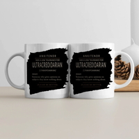 White Coffee Mug | 11 oz Unisex | Premium Ceramic Sublimation | Fade-Proof Glossy Finish | For Him & Her | Typographic | Definitions | Birthday