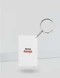 Keychain | Rectangle, Square, Slim Options | Acrylic UV Printed | Fade-Proof, Glossy Finish | Unisex | Text-based | Self-love | Birthday | Empowering - back_Rectangle - White - mockup 4