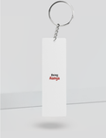 Keychain | Rectangle, Square, Slim Options | Acrylic UV Printed | Fade-Proof, Glossy Finish | Unisex | Text-based | Self-love | Birthday | Empowering - back_Slim - White - mockup 6