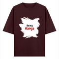 Oversized Classic T-Shirt | Unisex Oversized Fit | 100% Super-Combed Cotton | Pre-Shrunk & Ribbed Neck | Adults | Text-based | Self-love | Birthday - front - Maroon - mockup 1