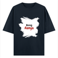Oversized Classic T-Shirt | Unisex Oversized Fit | 100% Super-Combed Cotton | Pre-Shrunk & Ribbed Neck | Adults | Text-based | Self-love | Birthday - front - Navy Blue - mockup 1