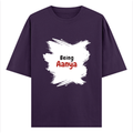 Oversized Classic T-Shirt | Unisex Oversized Fit | 100% Super-Combed Cotton | Pre-Shrunk & Ribbed Neck | Adults | Text-based | Self-love | Birthday - front - Purple - mockup 1