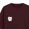 Oversized Classic T-Shirt | Unisex Oversized Fit | 100% Super-Combed Cotton | Pre-Shrunk & Ribbed Neck | Adults | Text-based | Self-love | Birthday - left pocket - Maroon - mockup 3