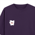 Oversized Classic T-Shirt | Unisex Oversized Fit | 100% Super-Combed Cotton | Pre-Shrunk & Ribbed Neck | Adults | Text-based | Self-love | Birthday - left pocket - Purple - mockup 3