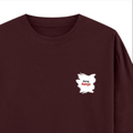 Oversized Classic T-Shirt | Unisex Oversized Fit | 100% Super-Combed Cotton | Pre-Shrunk & Ribbed Neck | Adults | Text-based | Self-love | Birthday - right pocket - Maroon - mockup 4