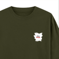 Oversized Classic T-Shirt | Unisex Oversized Fit | 100% Super-Combed Cotton | Pre-Shrunk & Ribbed Neck | Adults | Text-based | Self-love | Birthday - right pocket - Olive Green - mockup 4
