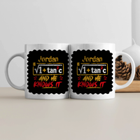 White Coffee Mug | 11 oz Unisex | Premium Ceramic Sublimation | Fade-Proof Glossy Finish | For Him & Her | Typographic | Mathematics | Intelligence