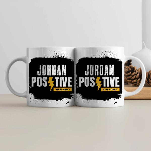 White Coffee Mug | 11 oz Unisex | Premium Ceramic Sublimation | Fade-Proof Glossy Finish | For Him & Her | Grunge | Positivity | Motivation | Birthday - front - White - mockup 1