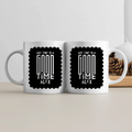 White Coffee Mug | 11 oz Unisex | Premium Ceramic Sublimation | Fade-Proof Glossy Finish | For Him & Her | Modern | Good Times | Companionship - front - White - mockup 1