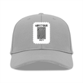 Baseball Ottoman Cap | Universal Fit, Adjustable | Ottoman Fabric, DTG | Structured, Lightweight, Breathable | Unisex | Typography | Motivation - front - Grey - mockup 1