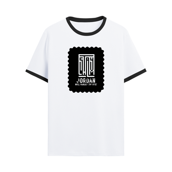 Ringer T-shirt | Unisex | DTG Print | Contrast Trim | Men's, Women's | Typographic | Determination | Everyday | Confident
