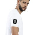 Ringer T-shirt | Unisex Regular Fit | 100% Cotton DTF/DTG | Contrast Rib Neck Bio Washed Pre-Shrunk | Adults | Typographic | Determination | Everyday - right sleeve - White Black - mockup 6