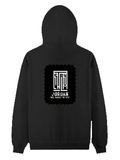 Pullover Hoodie | Unisex Regular Fit | Tri-Layer Cotton Blend | DTG Print Ready | Adults | Typographic | Determination | Everyday | Confident - back - Black - mockup 2