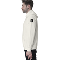 Pullover Hoodie | Unisex Regular Fit | Tri-Layer Cotton Blend | DTG Print Ready | Adults | Typographic | Determination | Everyday | Confident - left sleeve - Off White - mockup 5