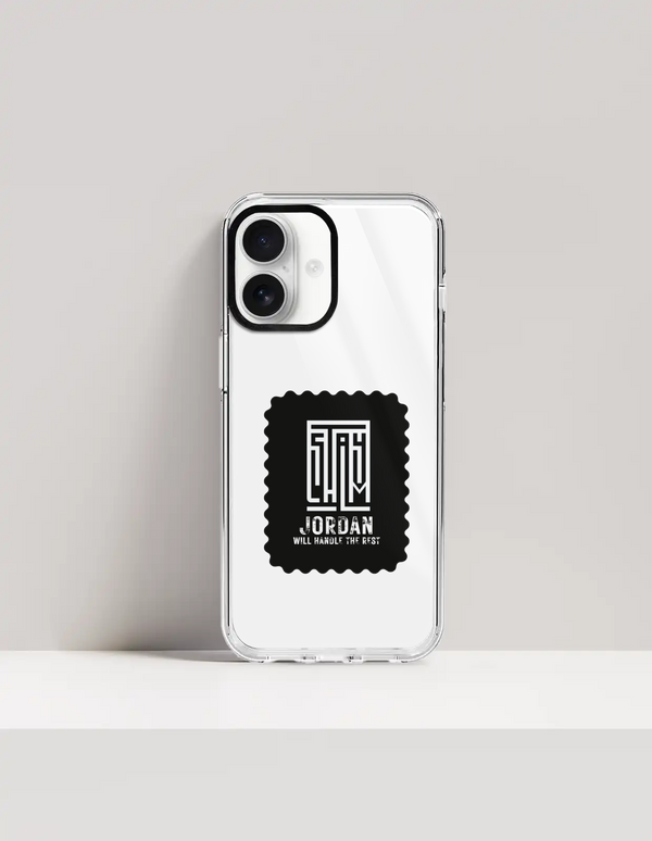 Hard Clear Case | iPhone | TPU Sides & PC Back | Detachable Camera Protector, Scratch-Proof | Unisex | Typographic | Determination | Everyday
