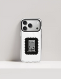Hard Clear Case | iPhone | TPU Sides & PC Back | Detachable Camera Protector, Scratch-Proof | Unisex | Typographic | Determination | Everyday - front_17 Pro - 17 Pro - mockup 2