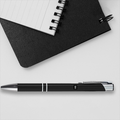 Personalised Metal Pens | Classic, Twist, Click | Laser Engraved | Smooth Ink Flow, Durable Grip | Unisex | Typographic | Determination | Everyday - front_click - Click - Black - mockup 2