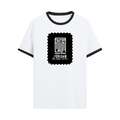 Ringer T-shirt | Unisex | 100% Cotton | Embroidery & DTG Ready | Everyday | Typographic | Determination | Confident - front - Black White - mockup 1