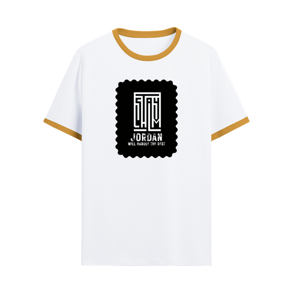 Ringer T-shirt | Unisex | 100% Cotton | Embroidery & DTG Ready | Everyday | Typographic | Determination | Confident