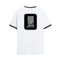 Ringer T-shirt | Unisex | 100% Cotton | Embroidery & DTG Ready | Everyday | Typographic | Determination | Confident - back - Black White - mockup 2