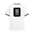 Ringer T-shirt | Unisex | 100% Cotton | Embroidery & DTG Ready | Everyday | Typographic | Determination | Confident - back - Maroon off white - mockup 2