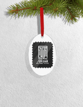 Christmas Ornaments | 3x3-inch | Acrylic UV Printed | Lightweight, Waterproof, Fade-Proof, Satin Ribbon | Unisex Adult | Typographic | Determination - front_Oval - Oval - mockup 4