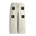 Sweatpants | Loose Fit, Unisex | 260 GSM Terry Fabric | Two Front Pockets | Unisex | Typographic | Determination | Everyday | Confident - left pocket - Off White - mockup 1