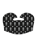 Male Balaclava | Snug Fit | Poly-Spandex | Anti-Microbial, Stretch, Fade-Proof | Unisex | Typographic | Determination | Everyday | Confident - front_2 - White - mockup 2