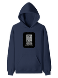 Pullover Hoodie | Unisex Regular Fit | Cotton Blend | Embroidery Ready | All Ages | Typographic | Determination | Everyday | Confident - front - Navy Blue - mockup 1