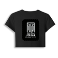 Female Baby Tee | Cropped Fit, Gen Z | 95% Cotton 5% Spandex, DTG | Stretchable, Breathable, Pre-Shrunk | Women | Typographic | Determination - back - Black - mockup 2