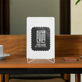 Acrylic Display Stand | 4x6 Inch | Clear Acrylic | UV Printed Tabletop | Customizable | Unisex | Typographic | Determination | Everyday | Confident - front - White - mockup 1