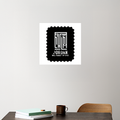 Acrylic Poster | 3mm Glossy Finish | UV Printed | Self-Adhesive Wall Mount | Unisex | Typographic | Determination | Everyday | Confident - front_3 - 12x12Inch - White - mockup 3