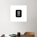 Acrylic Poster | 3mm Glossy Finish | UV Printed | Self-Adhesive Wall Mount | Unisex | Typographic | Determination | Everyday | Confident - front_4 - 16x16In - White - mockup 4